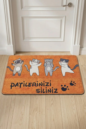 Baskılı Kapı Önü Paspas 40x60 cm-Kaymaz Tabanlı