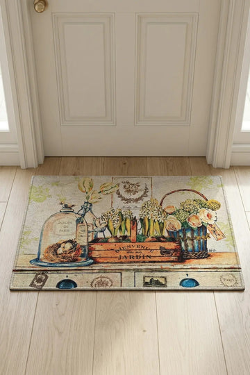 Baskılı Kapı Önü Paspas 40x60 cm-Kaymaz Tabanlı