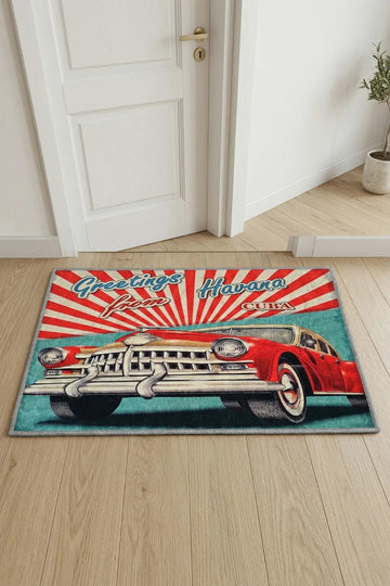 Baskılı Kapı Önü Paspas 40x60 cm-Kaymaz Tabanlı